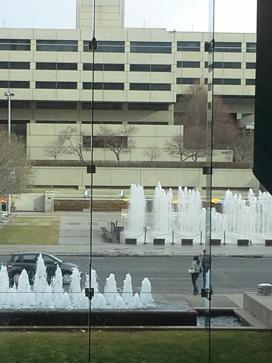 View of the Crown Center Fountains