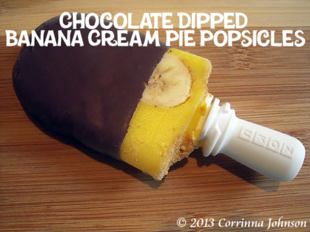 Chocolate Dipped Banana Cream Pie Popsicles 