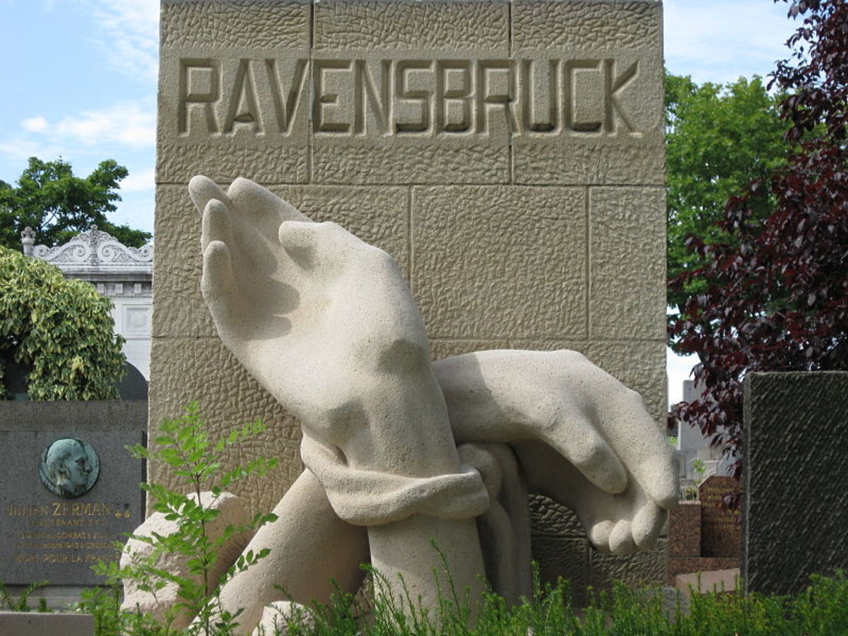 A memorial to French inmates of Ravensbruck concentration camp.