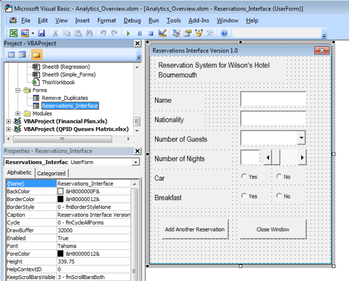 how to program in visual basic for excel