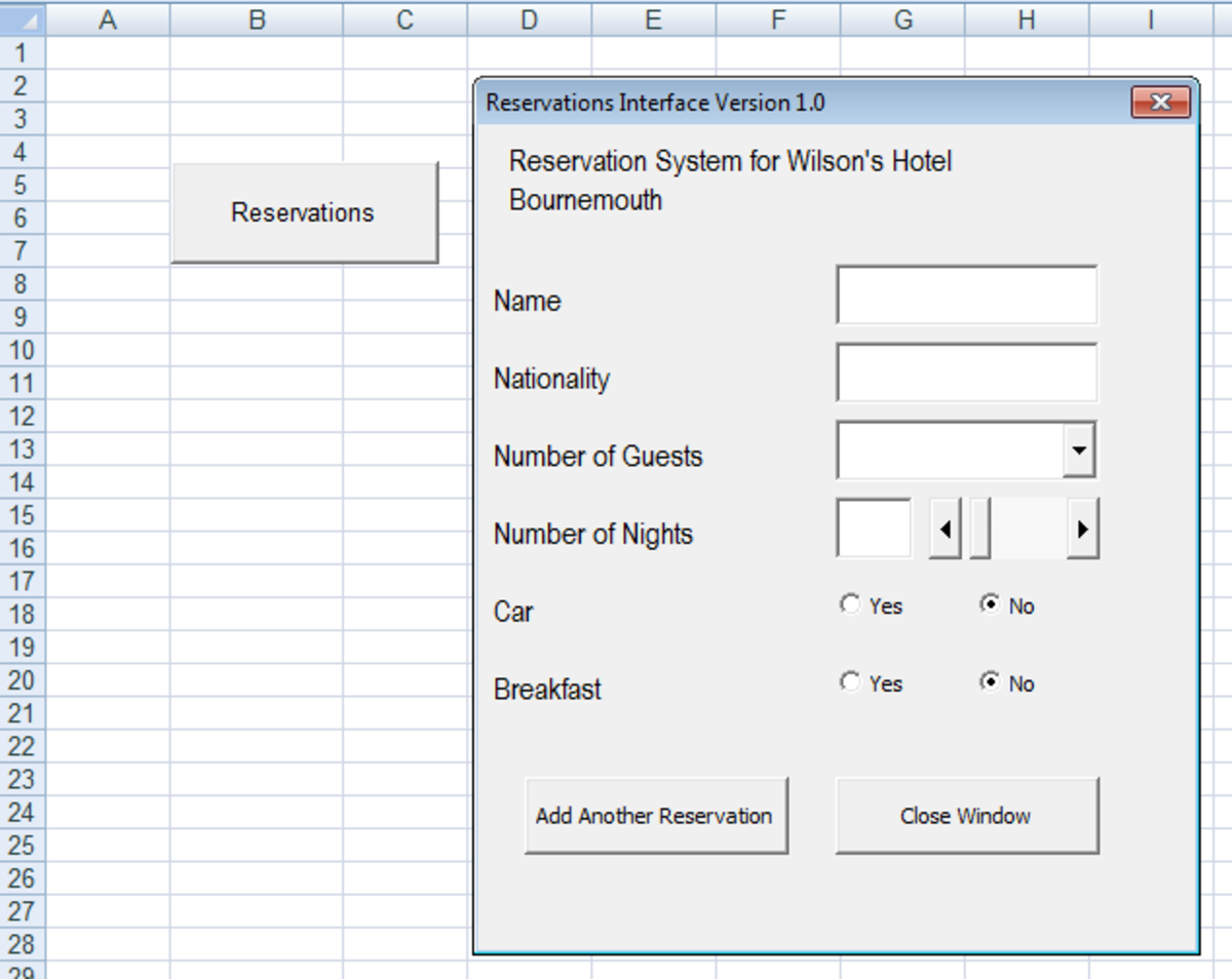 How to write Visual Basic code to configure a User Interface created using a UserForm in Excel 2007 and Excel 2010