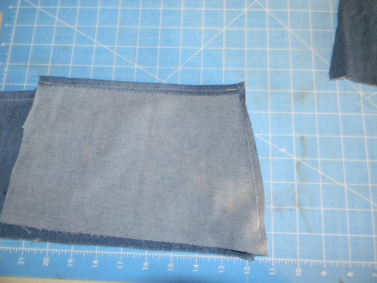 Right sides together, continue sewing on back panels. 
