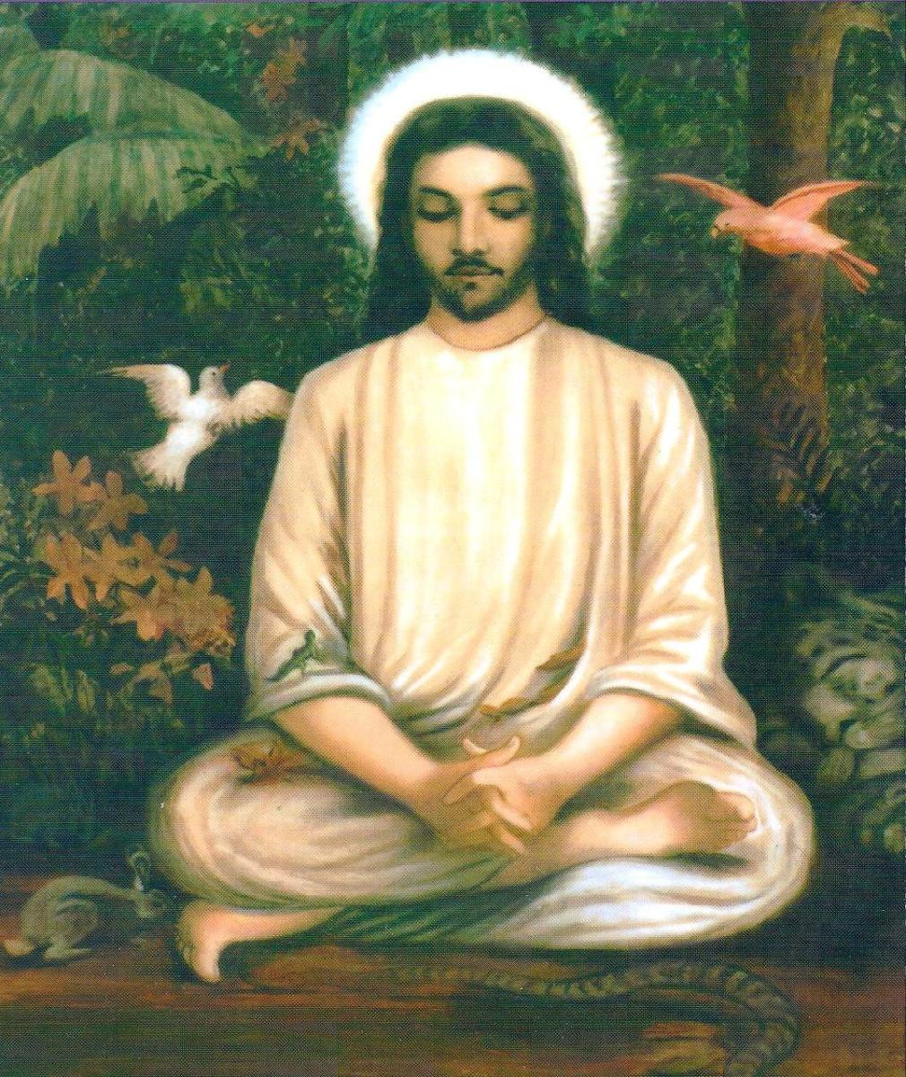 Jesus meditating