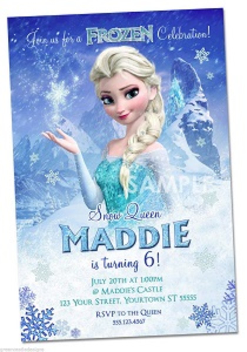 Personalized Disney Frozen party invitations
