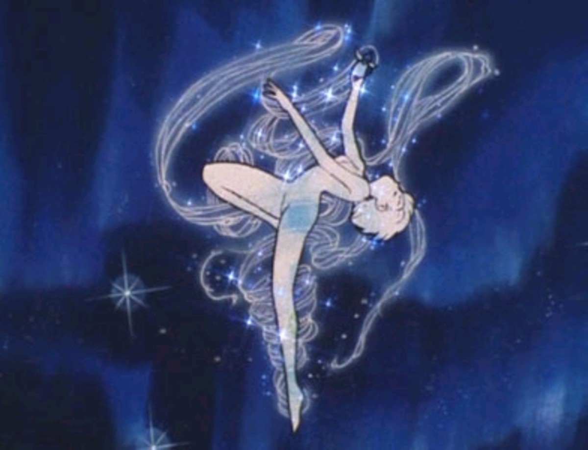 Sailor Mercury's transformation from the 1992 anime.