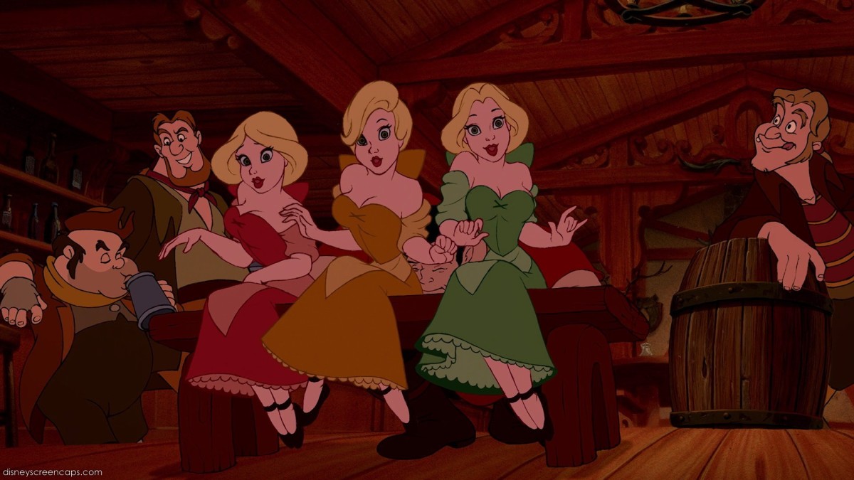 "Gaston! For the last time! Don't you want a Harem? Take the Three Bimbettes and Please Leave Belle before it is too late!"