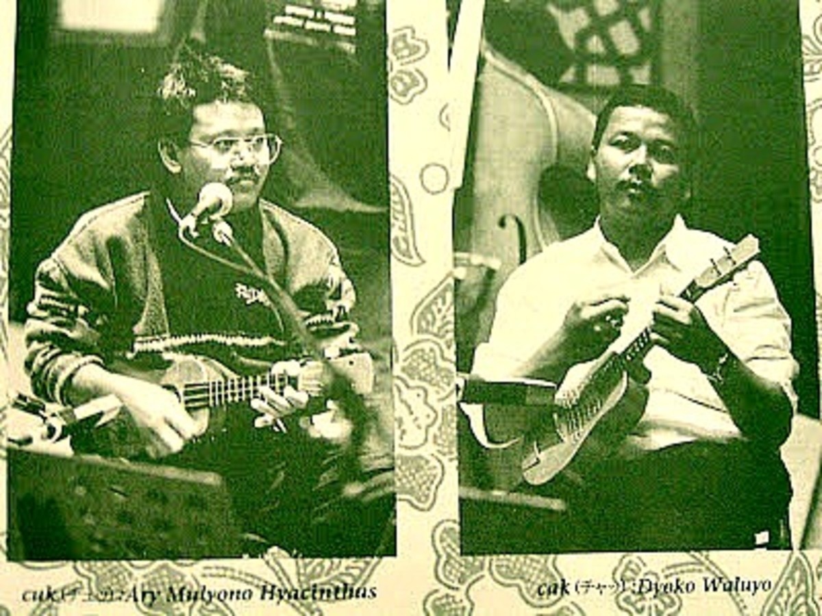 The two ukuleles, the "Chak" and the "Chok"