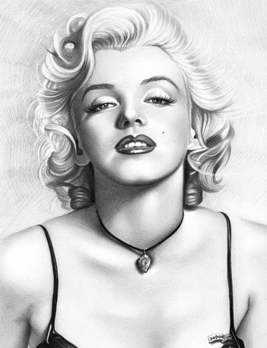Realistic drawing of Marilyn Monroe capturing the essence of her personality.