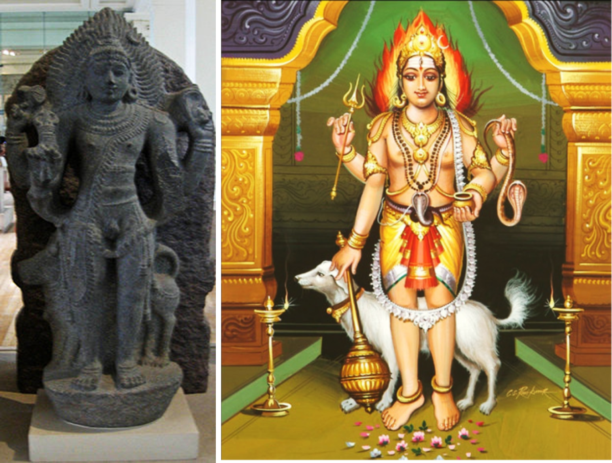 Hindu Destruction (guard) God Kalbhairav and his pet dog has presence in history since before BC Samwat
