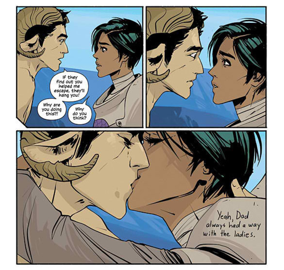 Marko and Alana are star-crossed lovers who crossed the line in Saga.