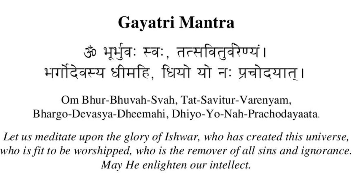 Gayatri Mantra in Hindi and English with its meaning