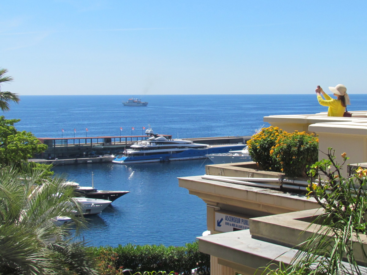 A photo in Monte Carlo, Monaco near the Casino and Hotel Paris.