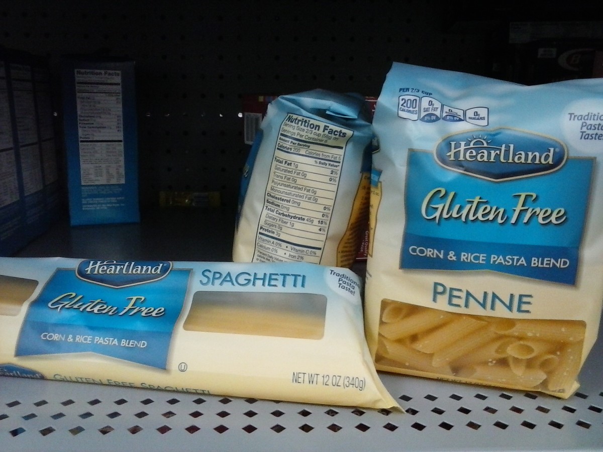 Heartland brand's gluten free corn-rice blend pasta is often found at Walmart.