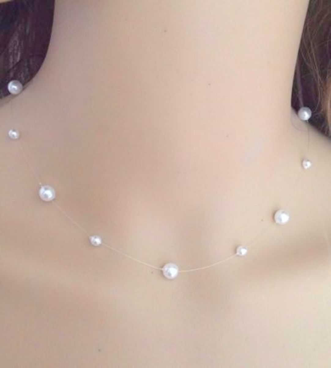 How to Make a Floating Pearl Necklace: Super Easy DIY Fashion Choker Project