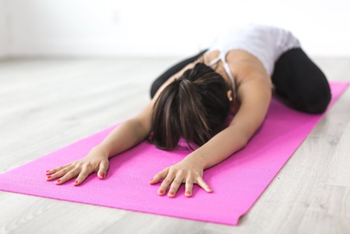 After completing many sun salutations, the child's pose is SO relaxing!