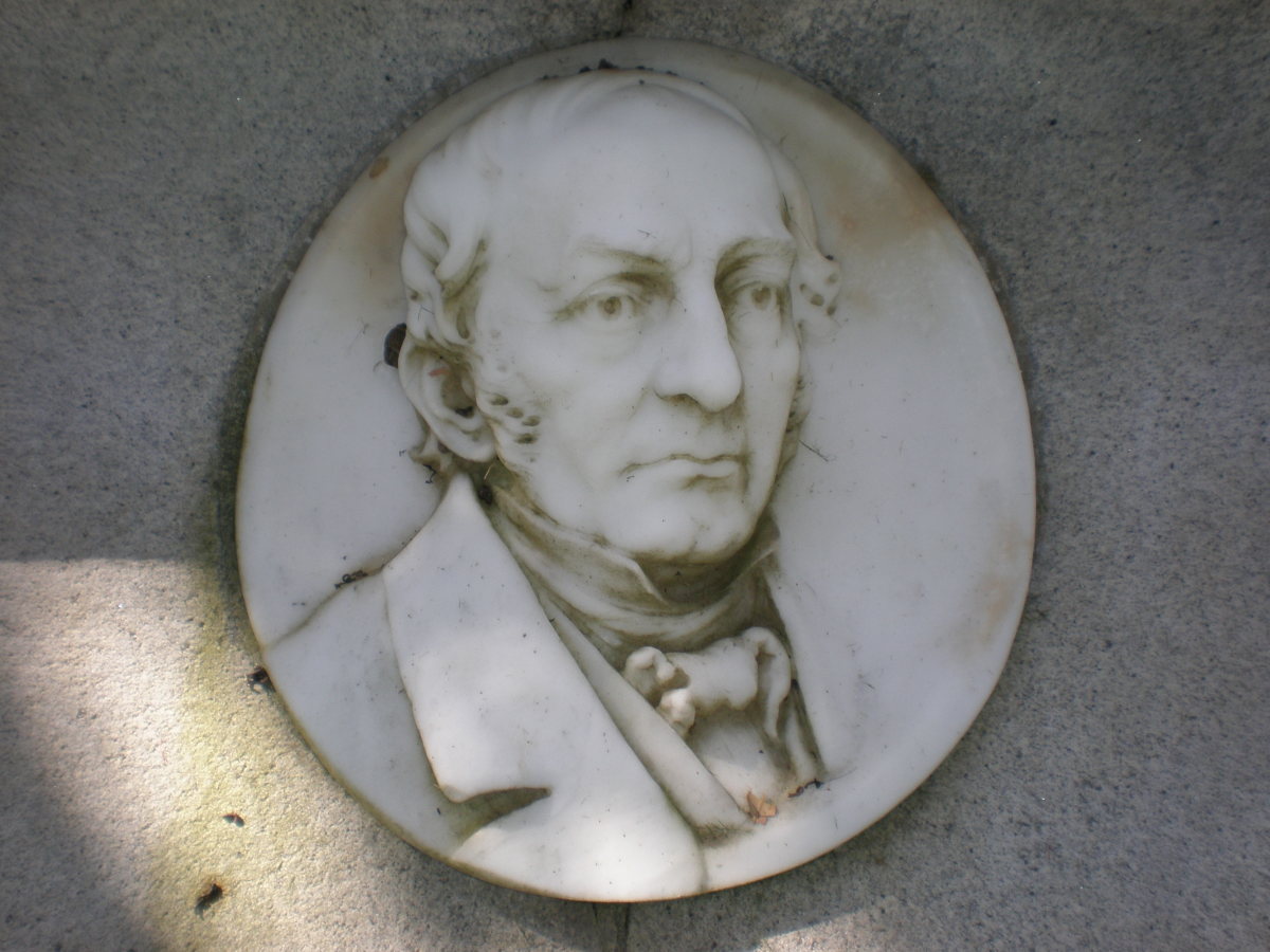Grave front relief of Thomas O. Larkin in Coloma, California