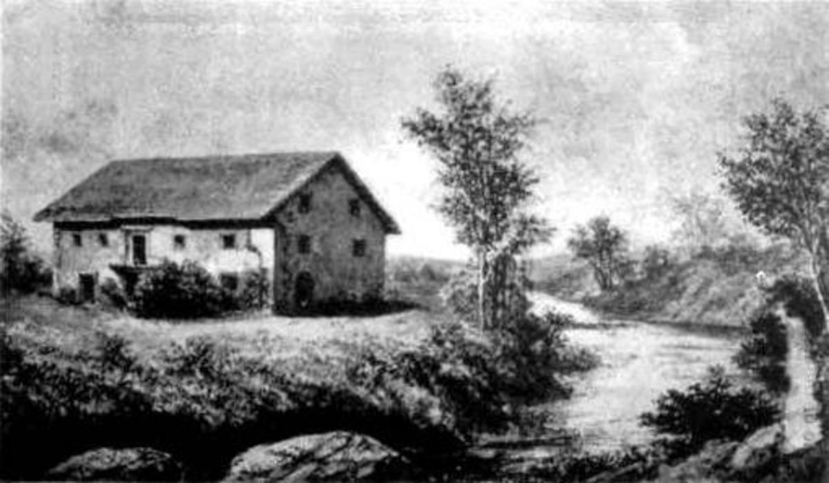 Painting - Expedition of the Donner Party and its Tragic Fate, Samuel Brannan's Store at Fort Sutter