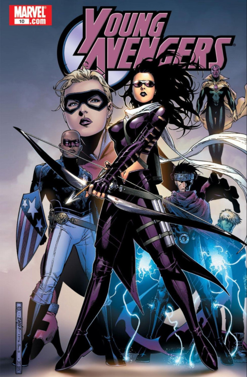 Young Avengers #10. Cover by Jim Cheung, John Dell and Justin Ponsor 