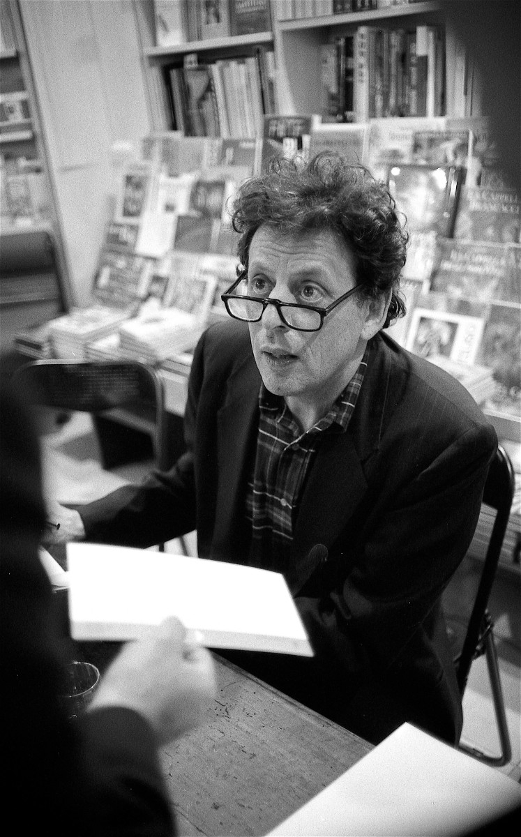 Photograph of Philip Glass in 1993.