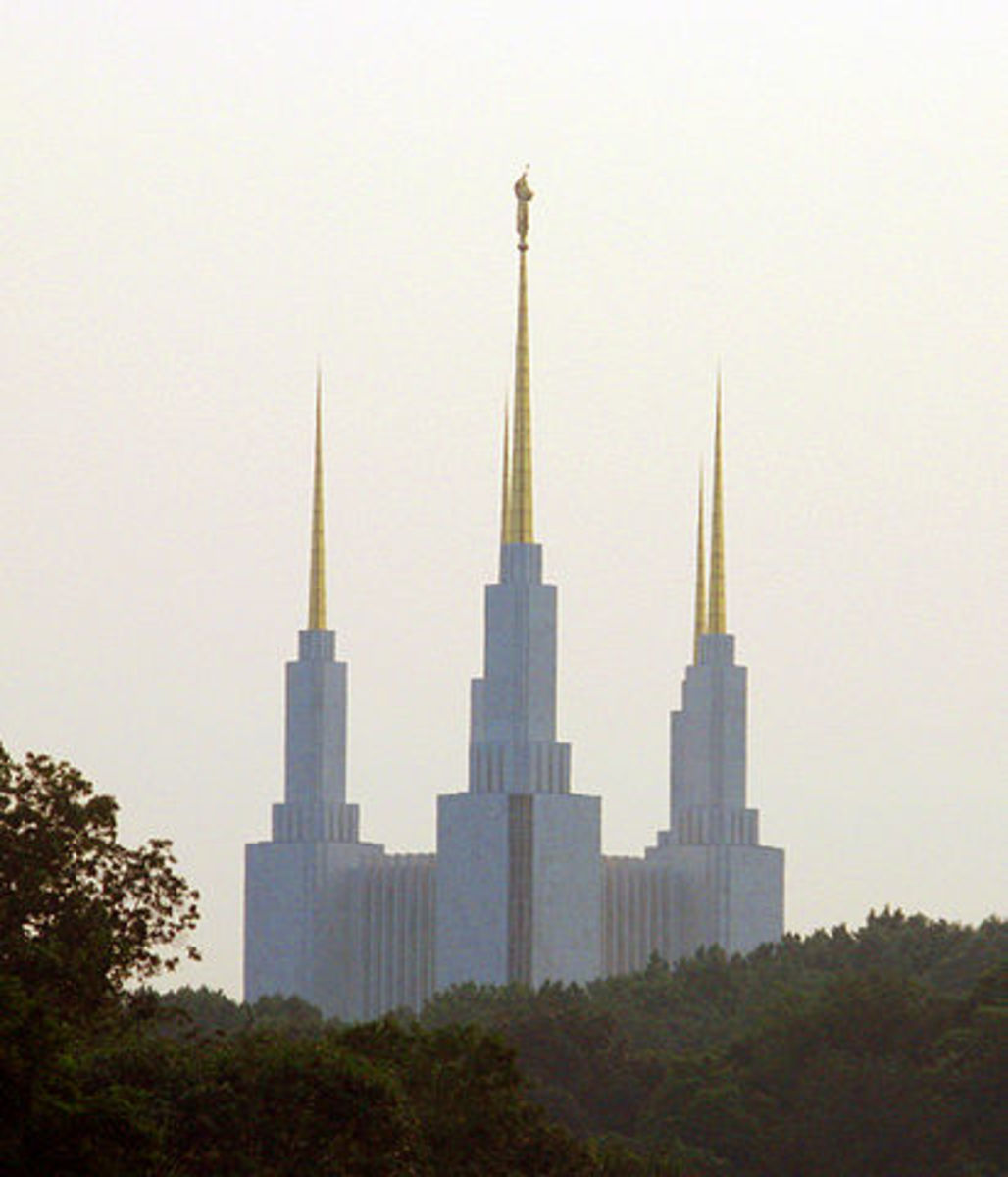 The Washington D.C. LDS Temple, as viewed from I495 in Forest Glen.