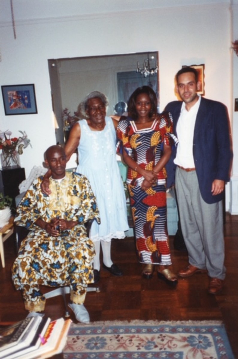 Jordan with his Grandmother and some of their neighbors at the apartment in Harlem in the 1990’s. 