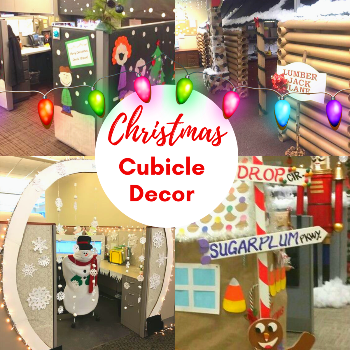 Easy Cubicle Christmas Decorations