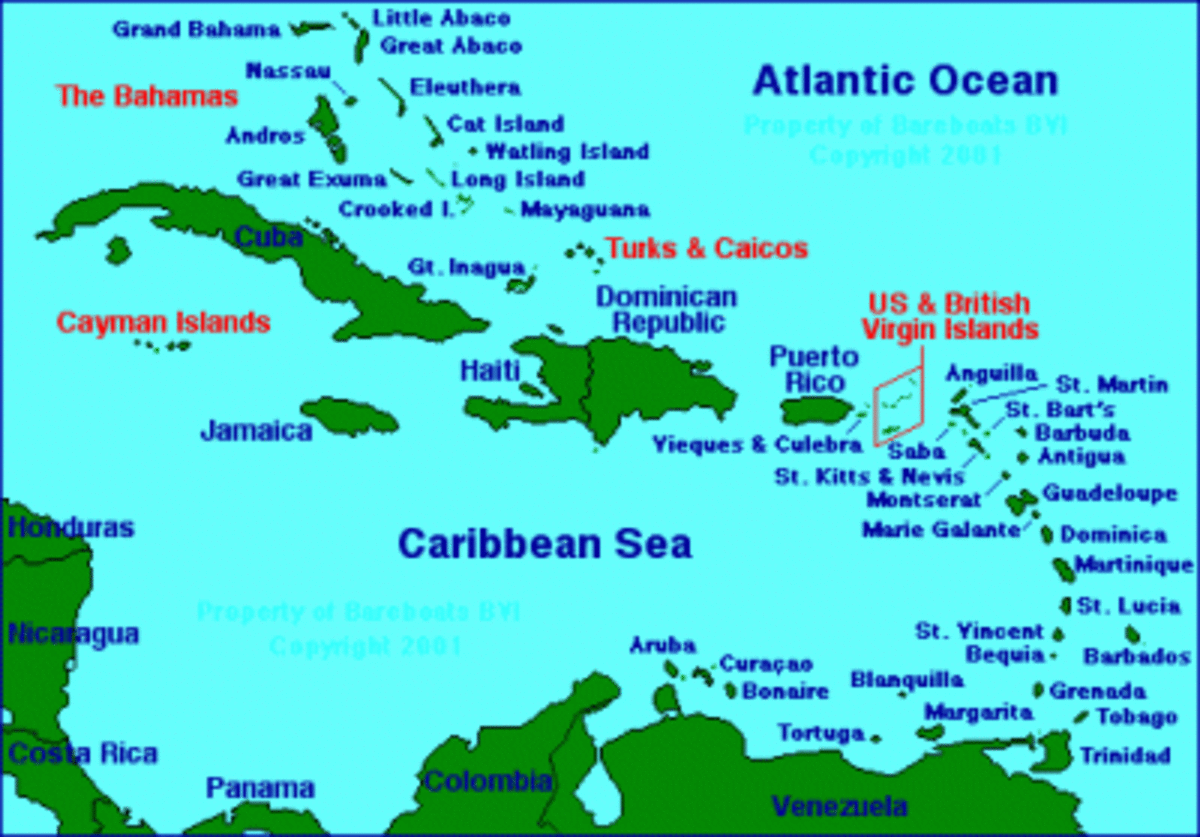 Map Of The Caribbean Islands