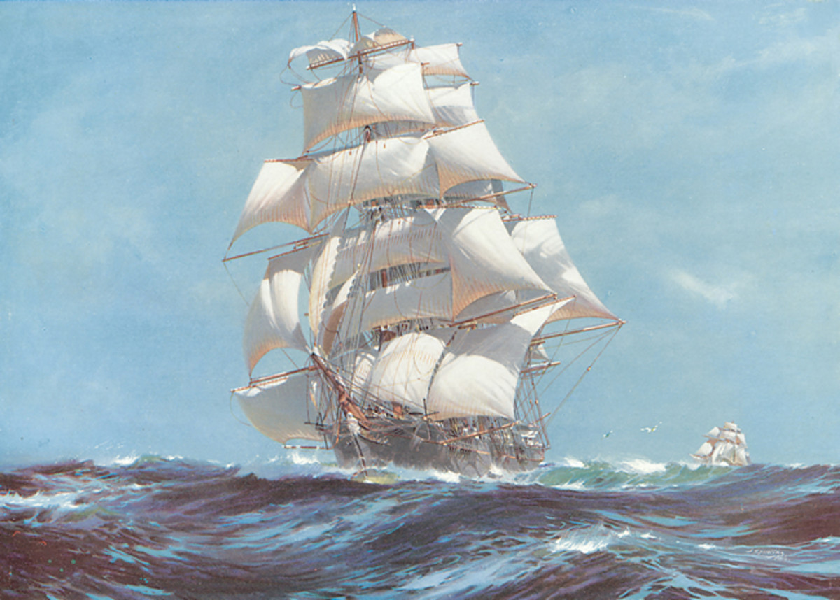 The Ariel tea clipper from Sailing Ships Paintings and Drawings CD-ROM and Book by Carol Belanger Grafton, Dover Publications