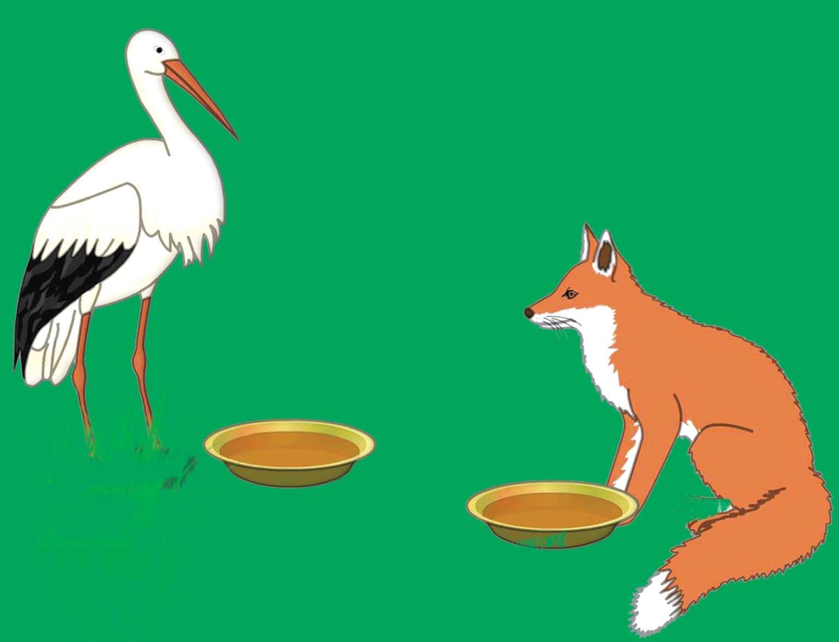 The fox and the stork - a small story for kids