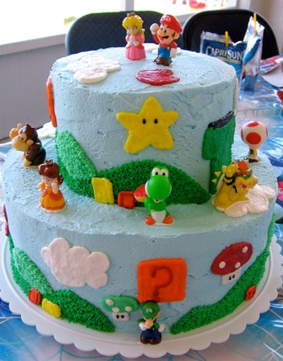 Super Mario Bros. Cake - Lets Bake