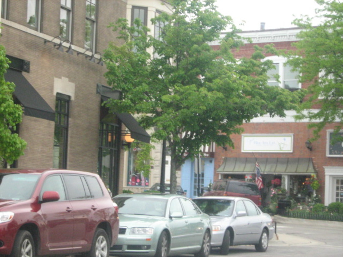 Historic Downtown Hinsdale at the center of the village