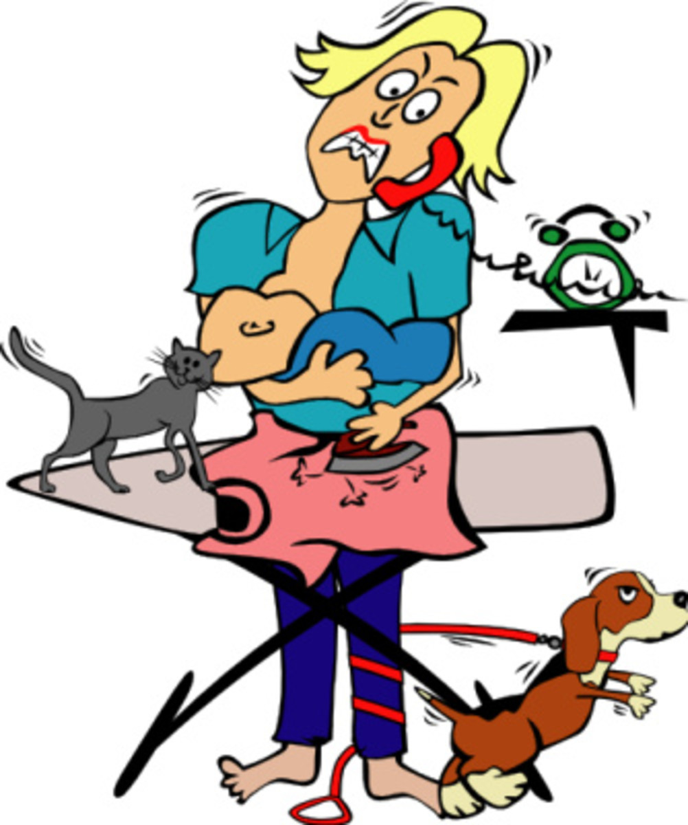 Today's Wife and Mom : No offence meant, But this is the plight of most Women in this male dominating world where household chores and children are mostly considered as the responsibilities of females. Image Courtesy : wpclipart.com