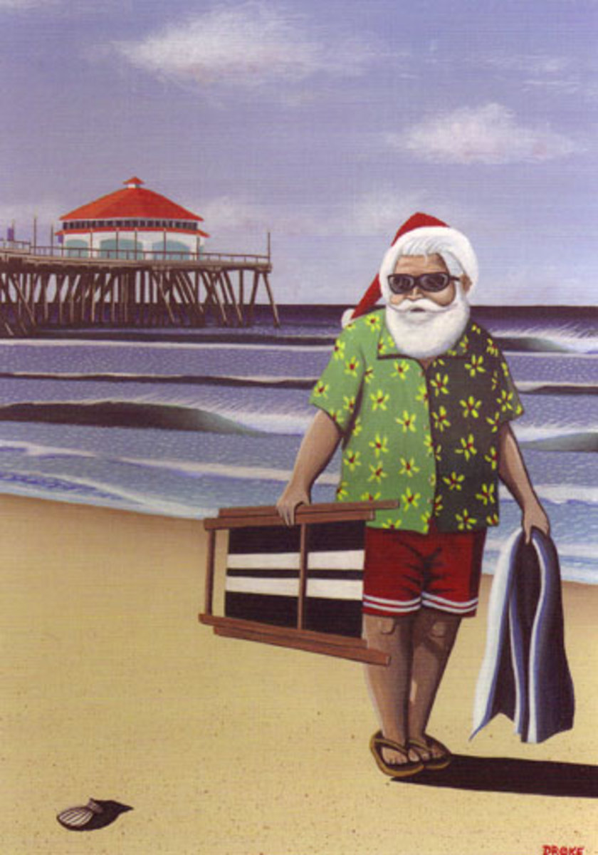 Beach Christmas Cards