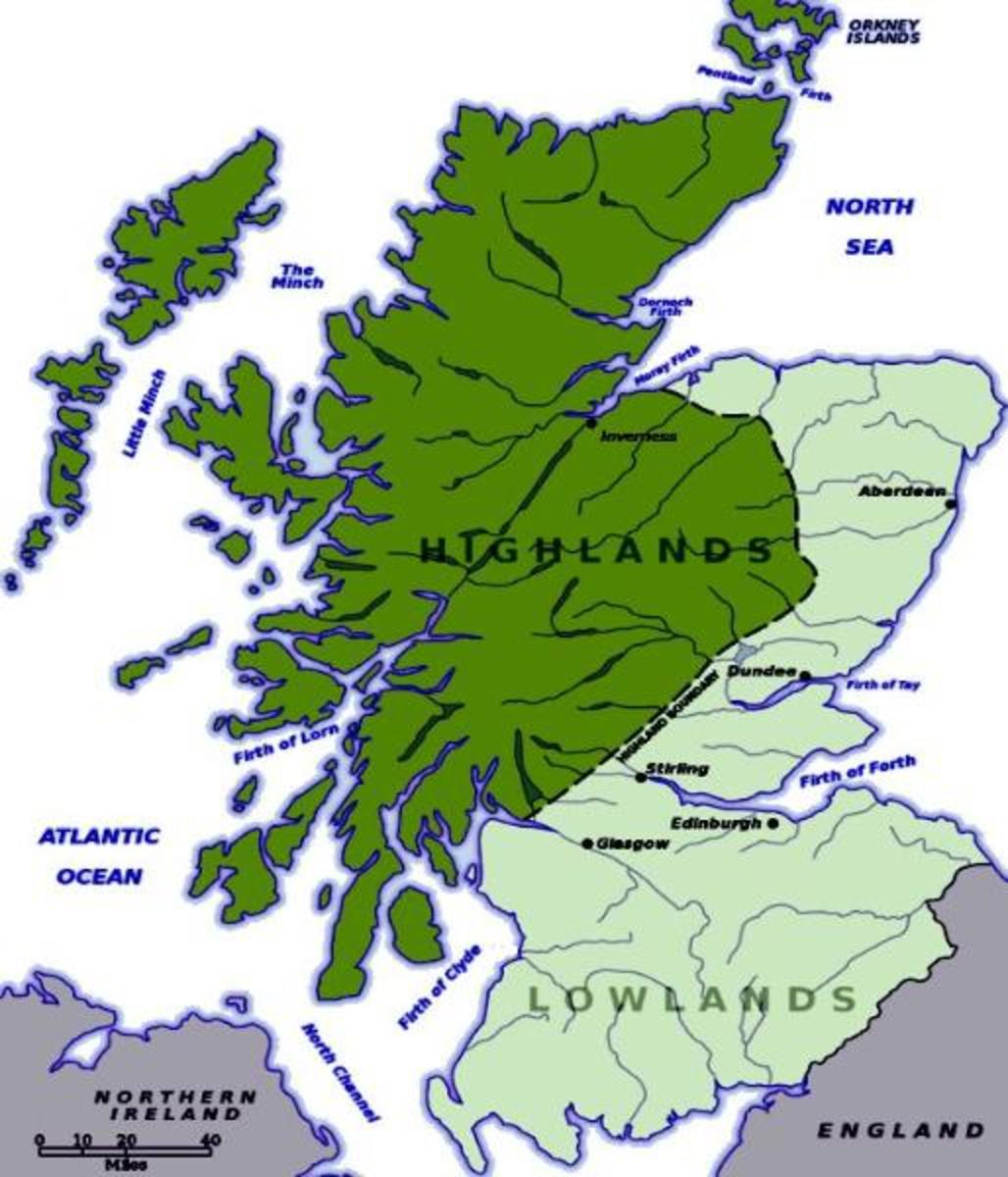 Highlands Scotland Map 