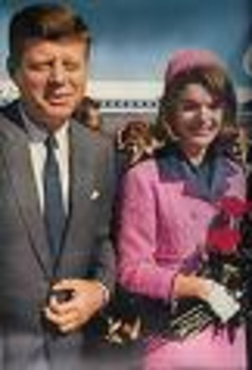 JFK and Jackie Kennedy wearing gloves