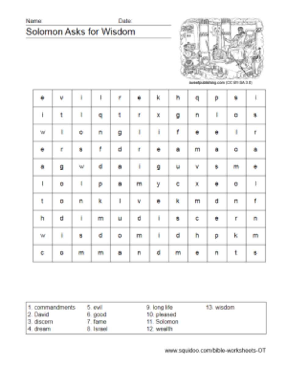 Old Testament Worksheets HubPages