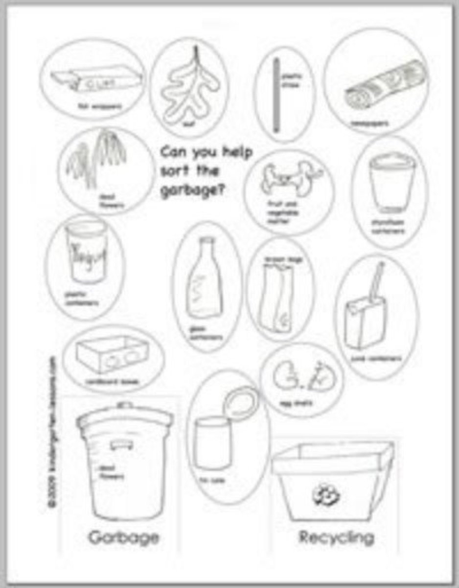 Recycling Worksheets for Kids - HubPages Pertaining To Reduce Reuse Recycle Worksheet