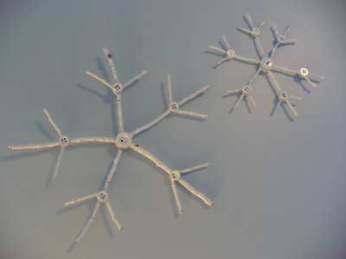 snowflakes made from sticks