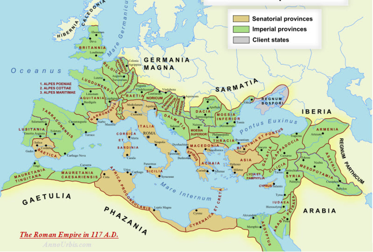 The Roman Empire at its Greatest Extent