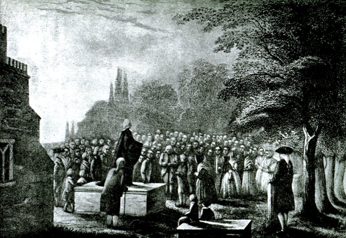 JOHN WESLEY PREACHING AT HIS FATHER'S FUNERAL