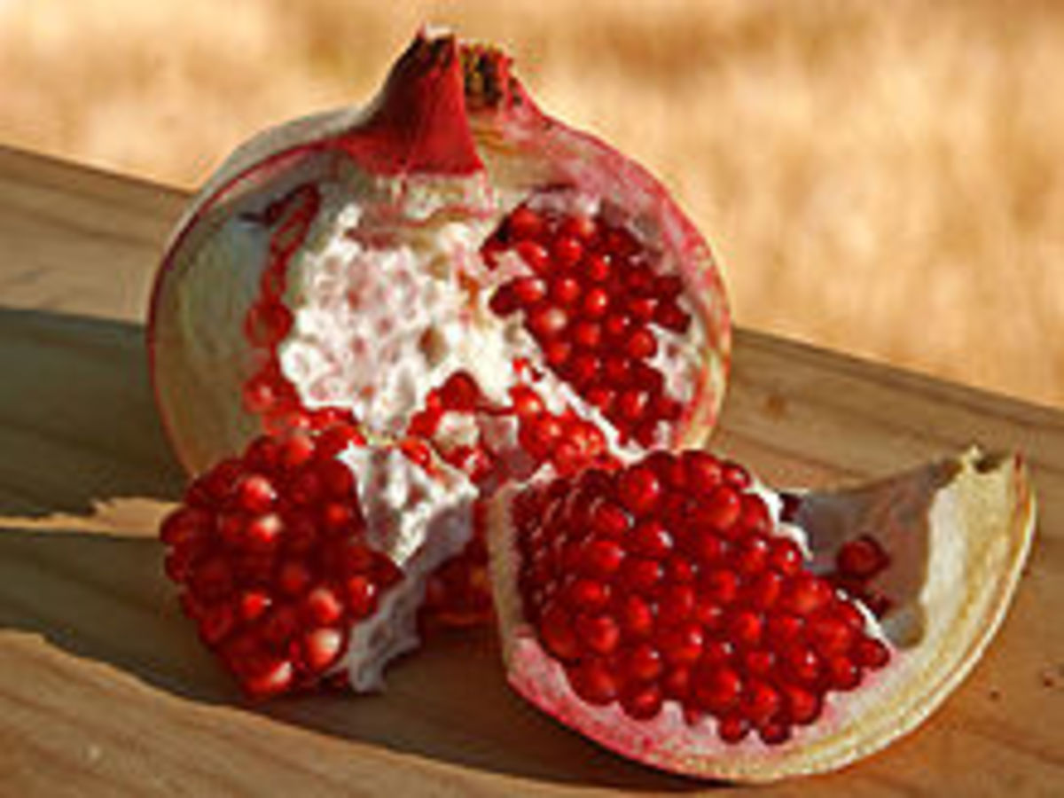 Pomegranate fruit - opened