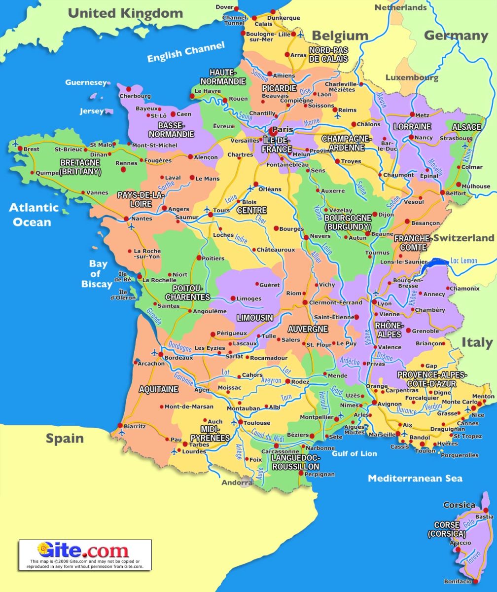 MAP OF FRANCE