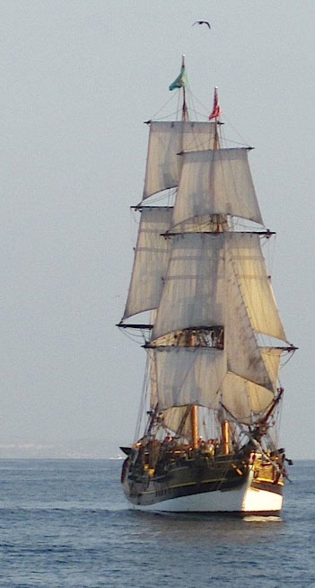 The Lady Washington, better known as the "Interceptor" in the first Pirates of the Caribbean movie. (Look closely -- the film added extra gunports and bigger cannons with CGI. In reality, there's only one small gunport on each side.)