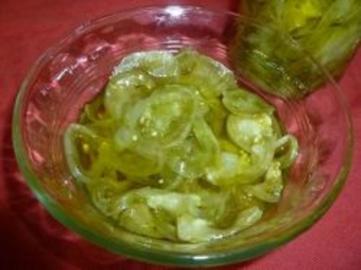 Green Tomatoes in Oil