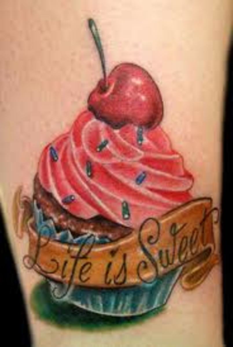 Cupcake Tattoos And Cupcake Tattoo Designs-Cupcake Tattoo Meanings And Ideas-Cupcake Tattoo Pictures