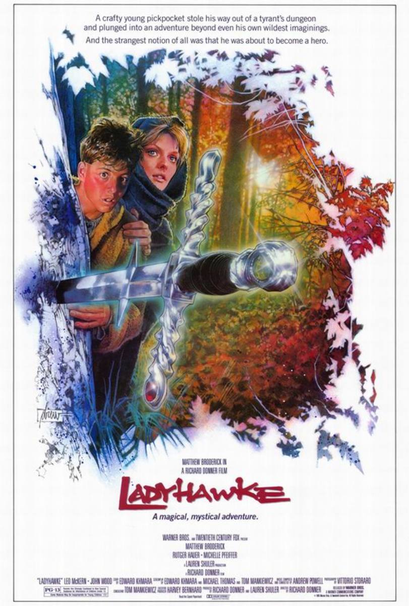 Arte del póster de Ladyhawke (1985) de Drew Struzan