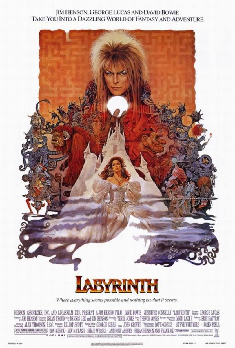 Arte del póster de Labyrinth (1986) de Ted Coconis