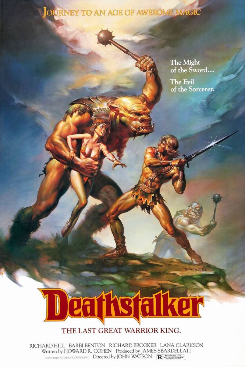 Arte del cartel de Deathstalker (1983) de Boris Vallejo