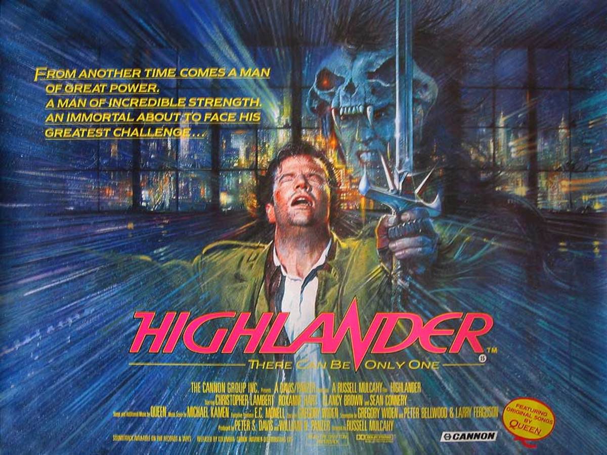 Highlander (1986) Póster del Reino Unido