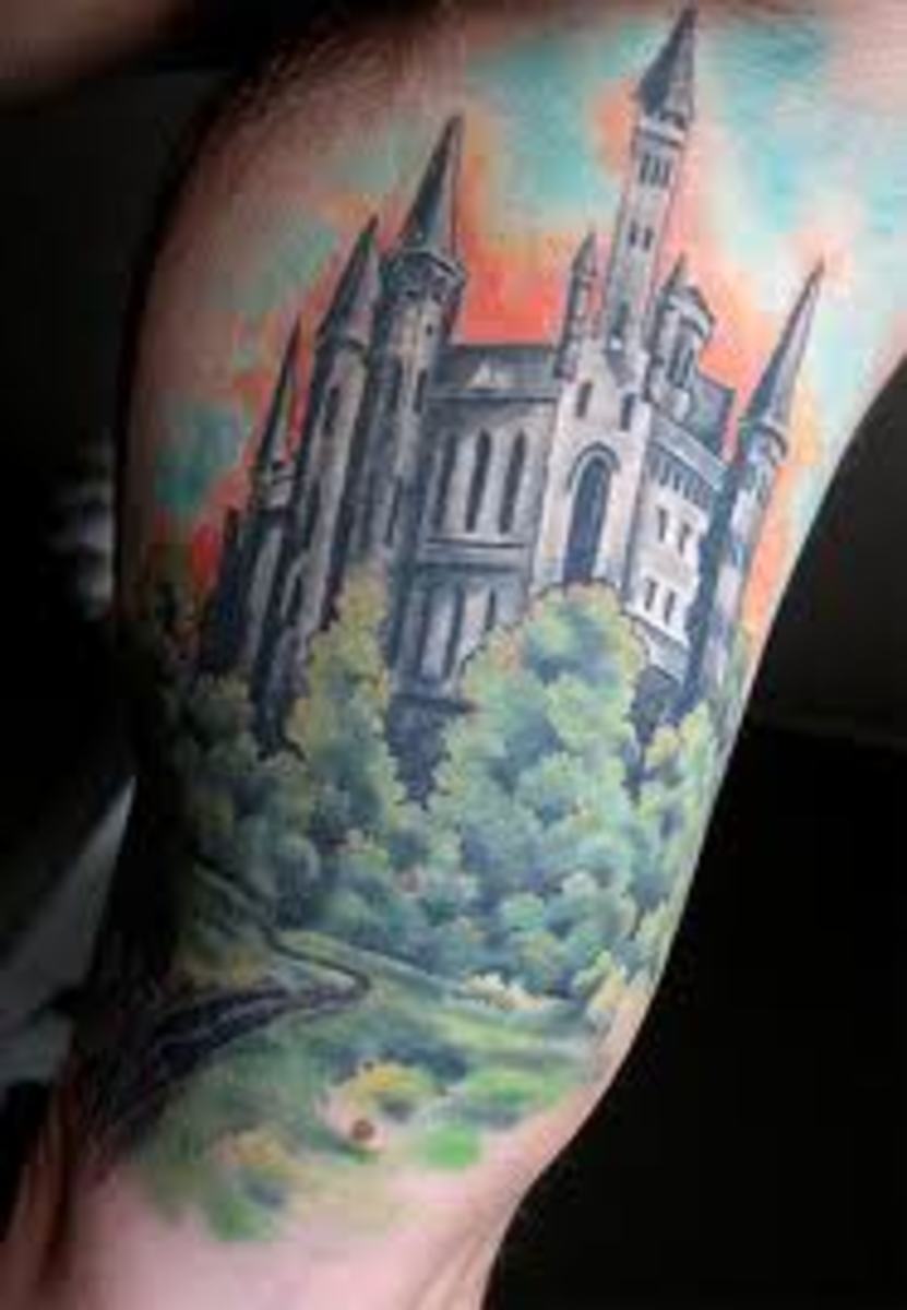 Castle Tattoo Images  Designs